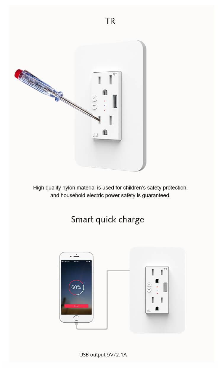 smart outlet with usb charging